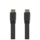 Nagysebességű HDMI ™ kábel Ethernet | HDMI™ Csatlakozó | HDMI™ Csatlakozó | 4K@30Hz | 10.2 Gbps | 3.00 m | Lapos | PVC | Fekete | Műanyag Zacskó