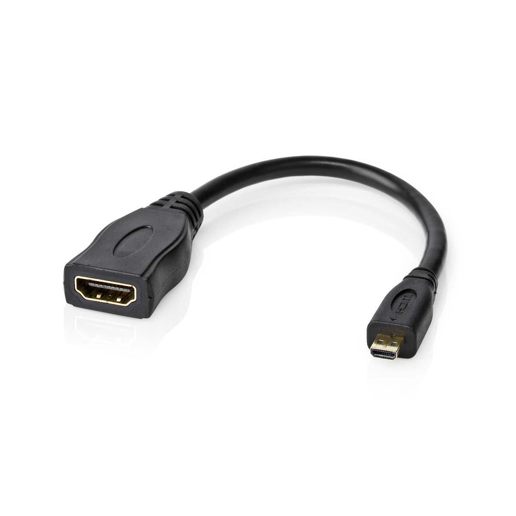 Nagysebességű HDMI ™ kábel Ethernet | HDMI™ Csatlakozó | HDMI™ Csatlakozó | 4K@30Hz | 10.2 Gbps | 0.20 m | Kerek | PVC | Fekete | Műanyag Zacskó