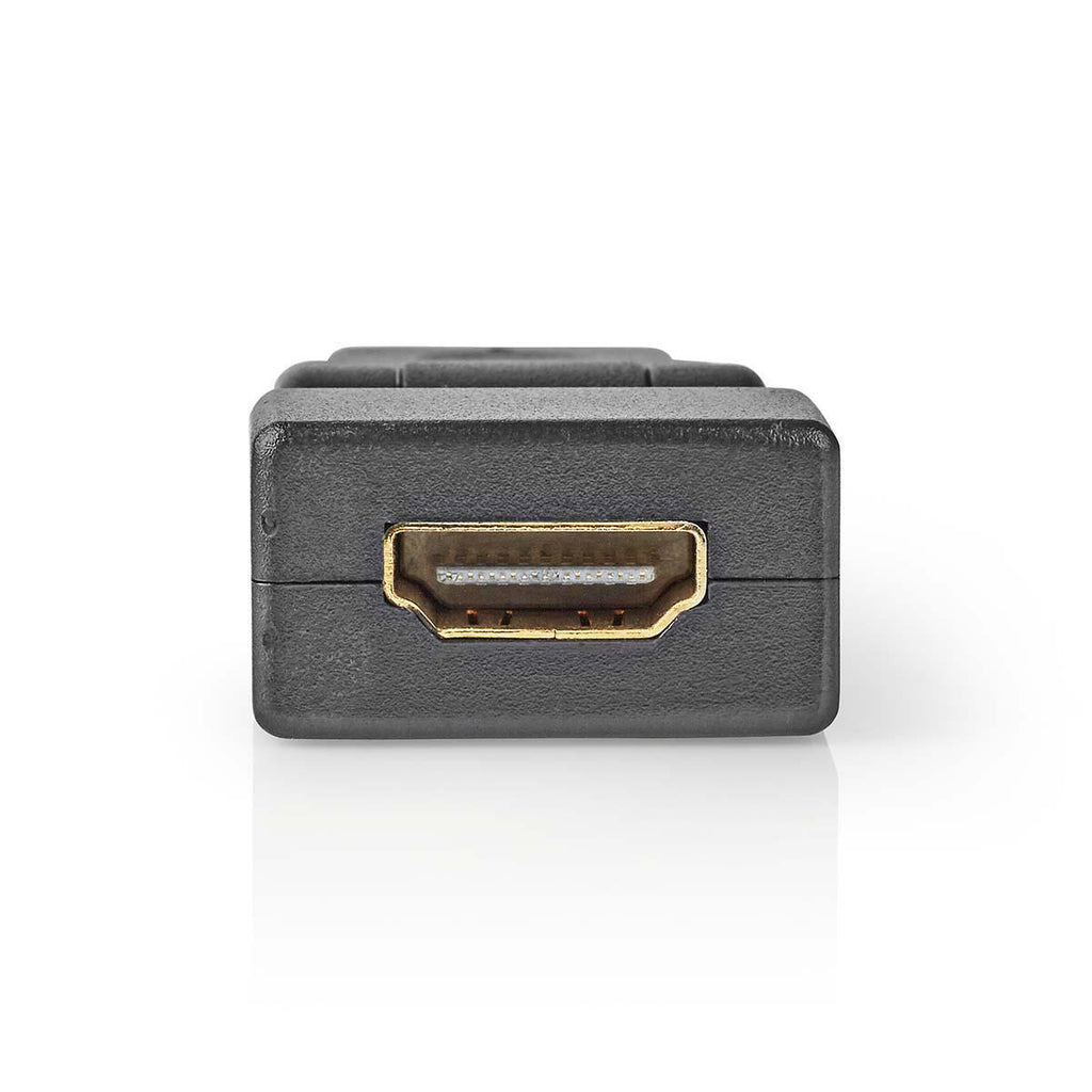 HDMI ™ adapter | HDMI™ Csatlakozó | HDMI™ Aljzat | Aranyozott | Forgó | ABS | Fekete | 1 db | Műanyag Zacskó