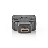 HDMI-adapter | HDMI Mini-csatlakozó - HDMI-aljzat | Fekete
