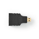 HDMI-adapter | HDMI Mikro-csatlakozó - HDMI-aljzat | Fekete
