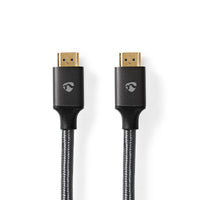 Ultra High Speed HDMI ™ kábel | HDMI™ Csatlakozó | HDMI™ Csatlakozó | 8K@60Hz | 48 Gbps | 2.00 m | Kerek | 6.3 mm | Antracit / Gun Metal Szürke | Ablakos Fedő Doboz