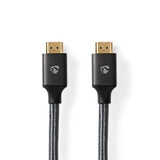 Ultra High Speed HDMI ™ kábel | HDMI™ Csatlakozó | HDMI™ Csatlakozó | 8K@60Hz | 48 Gbps | 2.00 m | Kerek | 6.3 mm | Antracit / Gun Metal Szürke | Ablakos Fedő Doboz