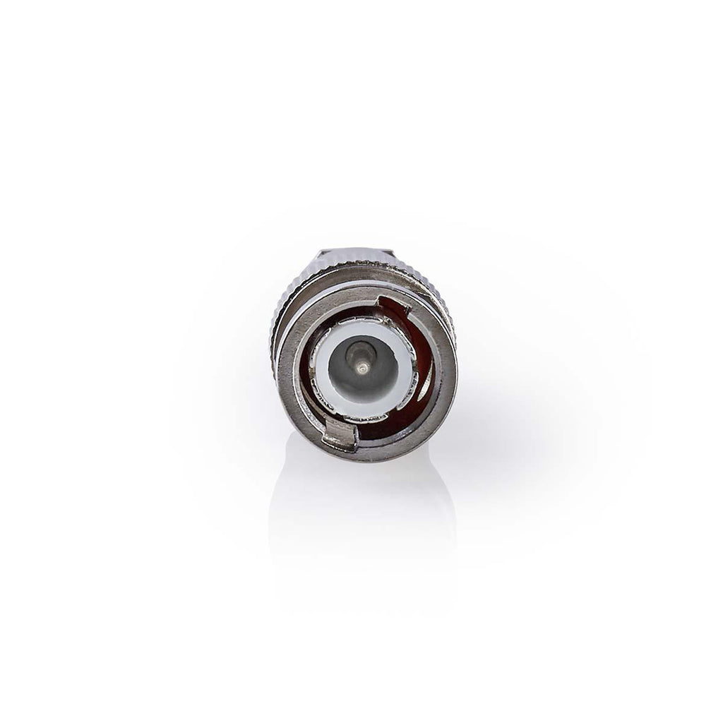 BNC csatlakozó | Egyenes | Dugasz | Nikkelezett | 50 Ohm | Rácsavarható | Bemenő kábel átmérő: 5.0 mm | Acél | Ezüst | 25 db | Műanyag Zacskó