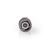 BNC csatlakozó | Egyenes | Dugasz | Nikkelezett | 50 Ohm | Rácsavarható | Bemenő kábel átmérő: 5.0 mm | Acél | Ezüst | 25 db | Műanyag Zacskó