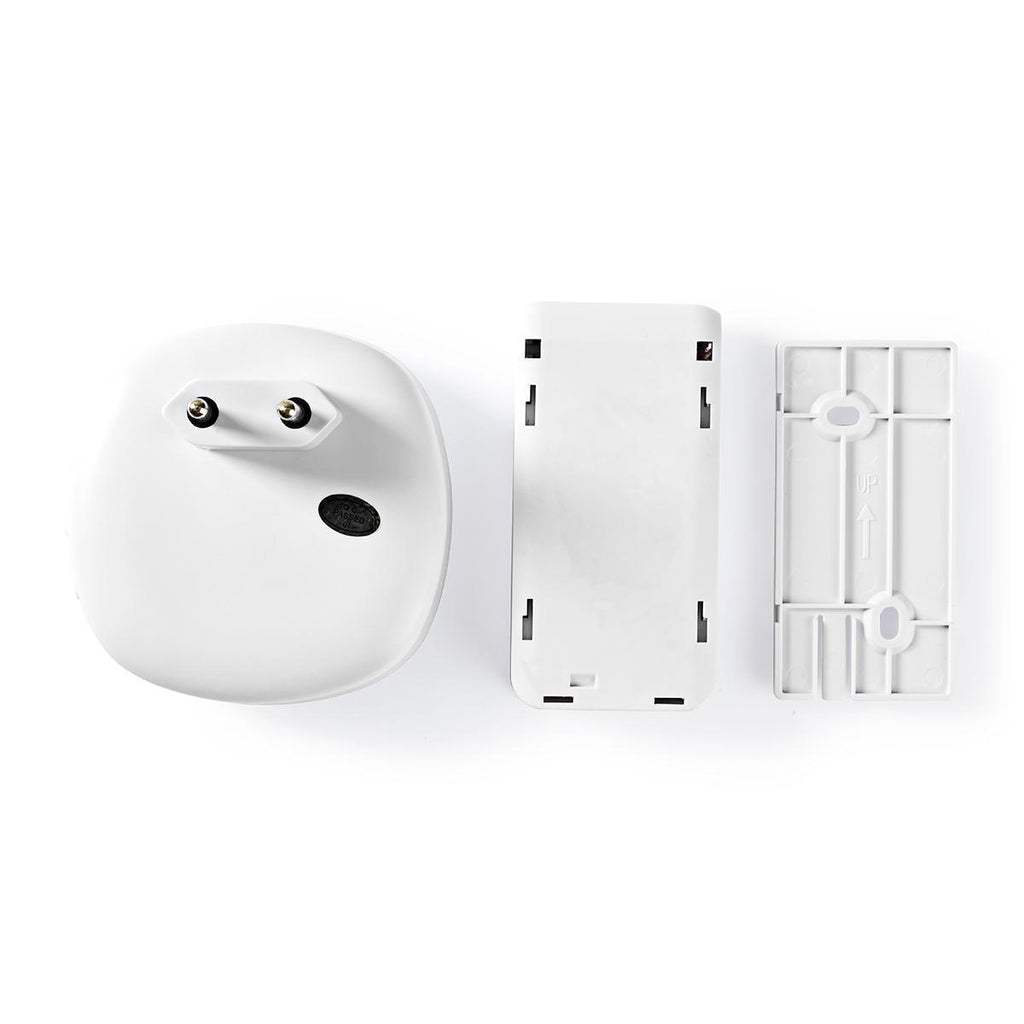 Vezeték nélküli csengő készlet | Hálózati Áramellátás | 220 - 240 V AC 50 Hz | Hangerő: 80 dB | Jeltartomány: 100 m | Állítható hangerő | 36 Dallam | 1 Vevő | Fehér