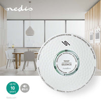 Füst és szén-monoxid riasztó | Elemes Áramellátás | Akkumulátor üzemidő: 10 év | EN 14604 | Teszt gombbal | 85 dB | ABS | Fehér