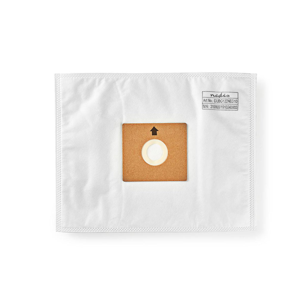 Porszívó Porzsák | Porzsákok száma: 10 | Szintetikus / Keménypapír | Nedis® VCBG500 / VCBG550-Series | Fehér