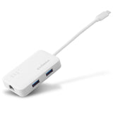 USB-C – 3 portos USB 3.0 Gigabit Ethernet hub