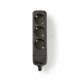 Elosztó | Földelt csatlakozó / F típus (CEE 7/7) | 3 utas | 3680 W | 16 A | Földelés típusa: Oldal Érzékelő | 230 V AC 50/60 Hz | Aljzat szög: 45 ° | Nincs Kábel Mellékelve | Fekete