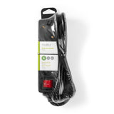 Elosztó | Földelt csatlakozó / F típus (CEE 7/7) | 3 utas | 1.50 m | 3680 W | 16 A | Földelés típusa: Oldal Érzékelő | 230 V AC 50/60 Hz | Aljzat szög: 45 ° | H05VV-F 3G1.5mm² | Integrált kapcsoló | Fekete-2