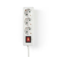 Elosztó | Schuko / F típus (CEE 7/7) | 3 utas | 1.50 m | 3680 W | 16 A | Földelés típusa: Oldal Érzékelő | 230 V ~ 50/60 Hz | Aljzat szög: 45 ° | H05VV-F 3G1.5mm² | Integrált kapcsoló | Fehér