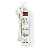 Elosztó | Schuko / F típus (CEE 7/7) | 3 utas | 1.50 m | 3680 W | 16 A | Földelés típusa: Oldal Érzékelő | 230 V ~ 50/60 Hz | Aljzat szög: 45 ° | H05VV-F 3G1.5mm² | Integrált kapcsoló | Fehér