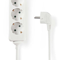 Elosztó | Schuko / F típus (CEE 7/7) | 3 utas | 5.00 m | 3680 W | 16 A | Földelés típusa: Oldal Érzékelő | 230 V ~ 50/60 Hz | Aljzat szög: 45 ° | H05VV-F 3G1.5mm² | Fehér