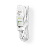 Elosztó | Schuko / F típus (CEE 7/7) | 3 utas | 5.00 m | 3680 W | 16 A | Földelés típusa: Oldal Érzékelő | 230 V ~ 50/60 Hz | Aljzat szög: 45 ° | H05VV-F 3G1.5mm² | Fehér