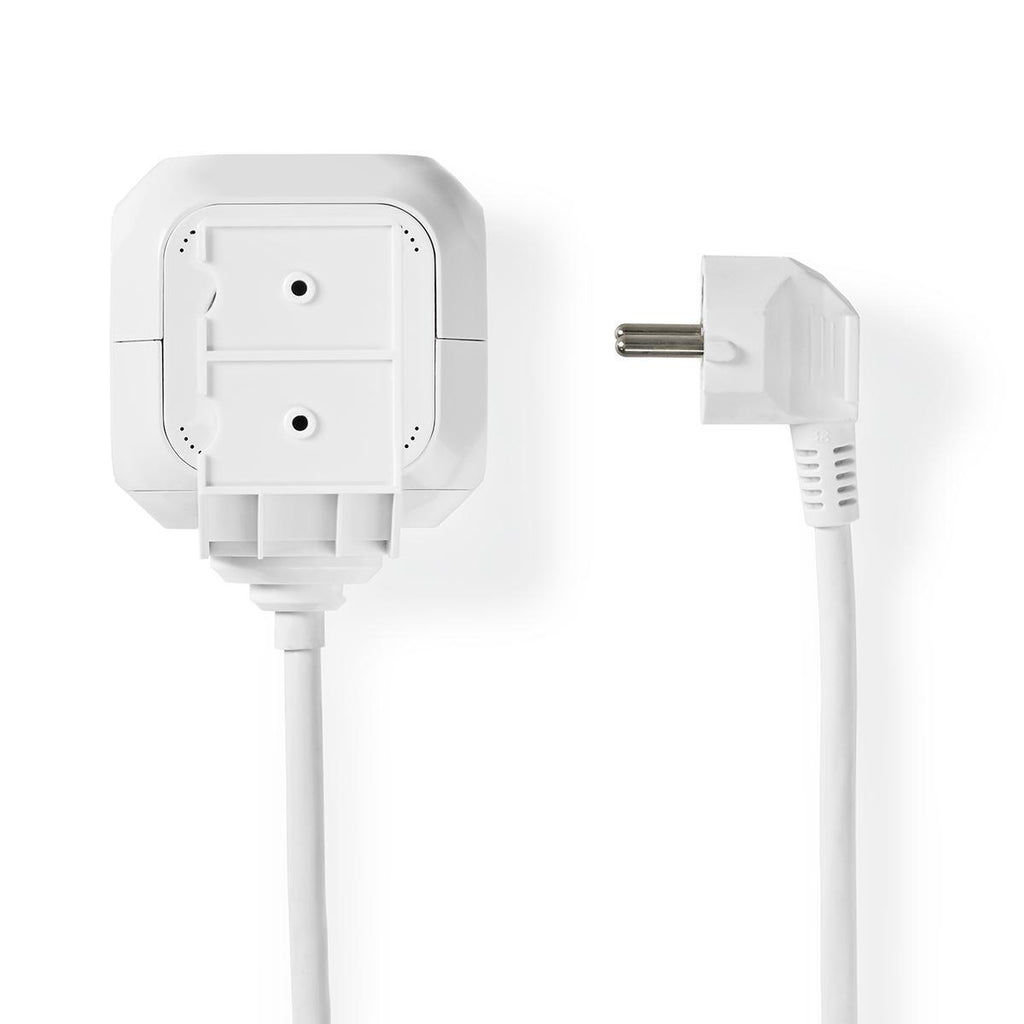 Elosztó | Schuko / F típus (CEE 7/7) | 4 utas | 1.50 m | 3680 W | 16 A | Földelés típusa: Oldal Érzékelő | 230 V ~ 50/60 Hz | Aljzat szög: 90 ° | H05VV-F 3G1.5mm² | Fehér