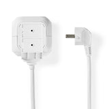 Elosztó | Schuko / F típus (CEE 7/7) | 4 utas | 1.50 m | 3680 W | 16 A | Földelés típusa: Oldal Érzékelő | 230 V ~ 50/60 Hz | Aljzat szög: 90 ° | H05VV-F 3G1.5mm² | Fehér