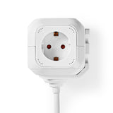 Elosztó | Schuko / F típus (CEE 7/7) | 4 utas | 1.50 m | 3680 W | 16 A | Földelés típusa: Oldal Érzékelő | 230 V ~ 50/60 Hz | Aljzat szög: 90 ° | H05VV-F 3G1.5mm² | Fehér