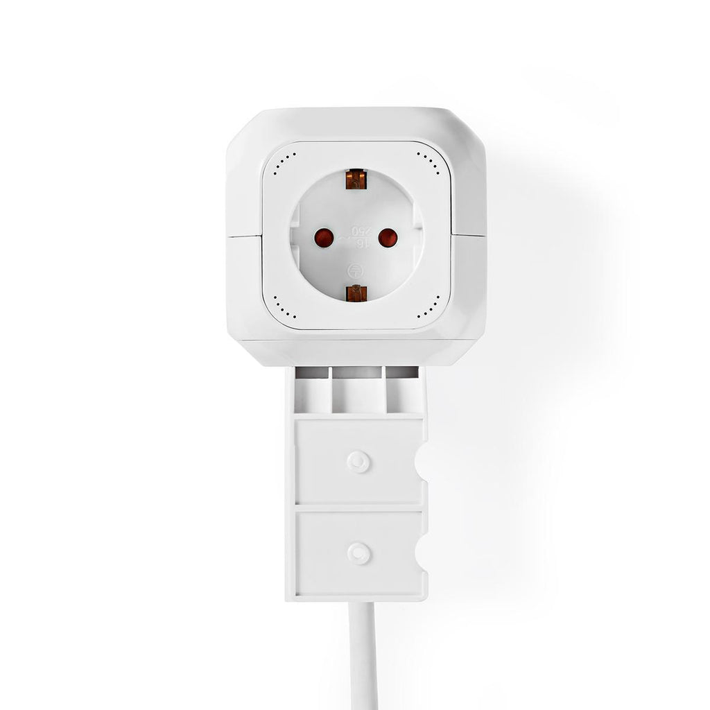 Elosztó | Schuko / F típus (CEE 7/7) | 4 utas | 1.50 m | 3680 W | 16 A | Földelés típusa: Oldal Érzékelő | 230 V ~ 50/60 Hz | Aljzat szög: 90 ° | H05VV-F 3G1.5mm² | Fehér