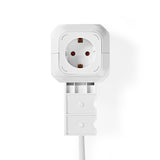 Elosztó | Schuko / F típus (CEE 7/7) | 4 utas | 1.50 m | 3680 W | 16 A | Földelés típusa: Oldal Érzékelő | 230 V ~ 50/60 Hz | Aljzat szög: 90 ° | H05VV-F 3G1.5mm² | Fehér
