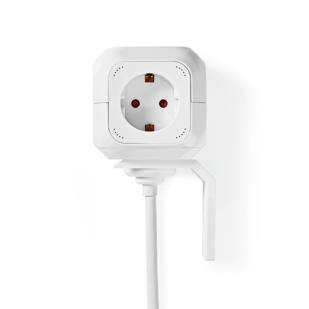 Elosztó | Schuko / F típus (CEE 7/7) | 4 utas | 1.50 m | 3680 W | 16 A | Földelés típusa: Oldal Érzékelő | 230 V ~ 50/60 Hz | Aljzat szög: 90 ° | H05VV-F 3G1.5mm² | Fehér