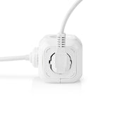 Elosztó | Schuko / F típus (CEE 7/7) | 4 utas | 1.50 m | 3680 W | 16 A | Földelés típusa: Oldal Érzékelő | 230 V ~ 50/60 Hz | Aljzat szög: 90 ° | H05VV-F 3G1.5mm² | Fehér