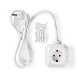 Elosztó | Schuko / F típus (CEE 7/7) | 4 utas | 1.50 m | 3680 W | 16 A | Földelés típusa: Oldal Érzékelő | 230 V ~ 50/60 Hz | Aljzat szög: 90 ° | H05VV-F 3G1.5mm² | Fehér