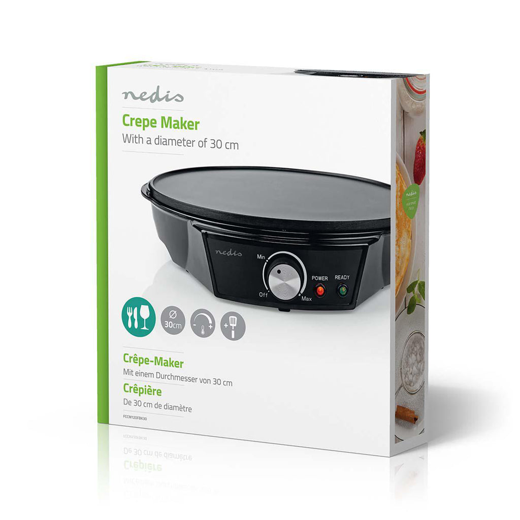 Francia óriáspalacsinta sütő | 30 cm | Fekete