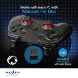 gamepad | Vezeték Nélküli | Elemes Áramellátás | PC | Gombok száma: 11 | Kábel hossz_ 1.00 m | Fekete