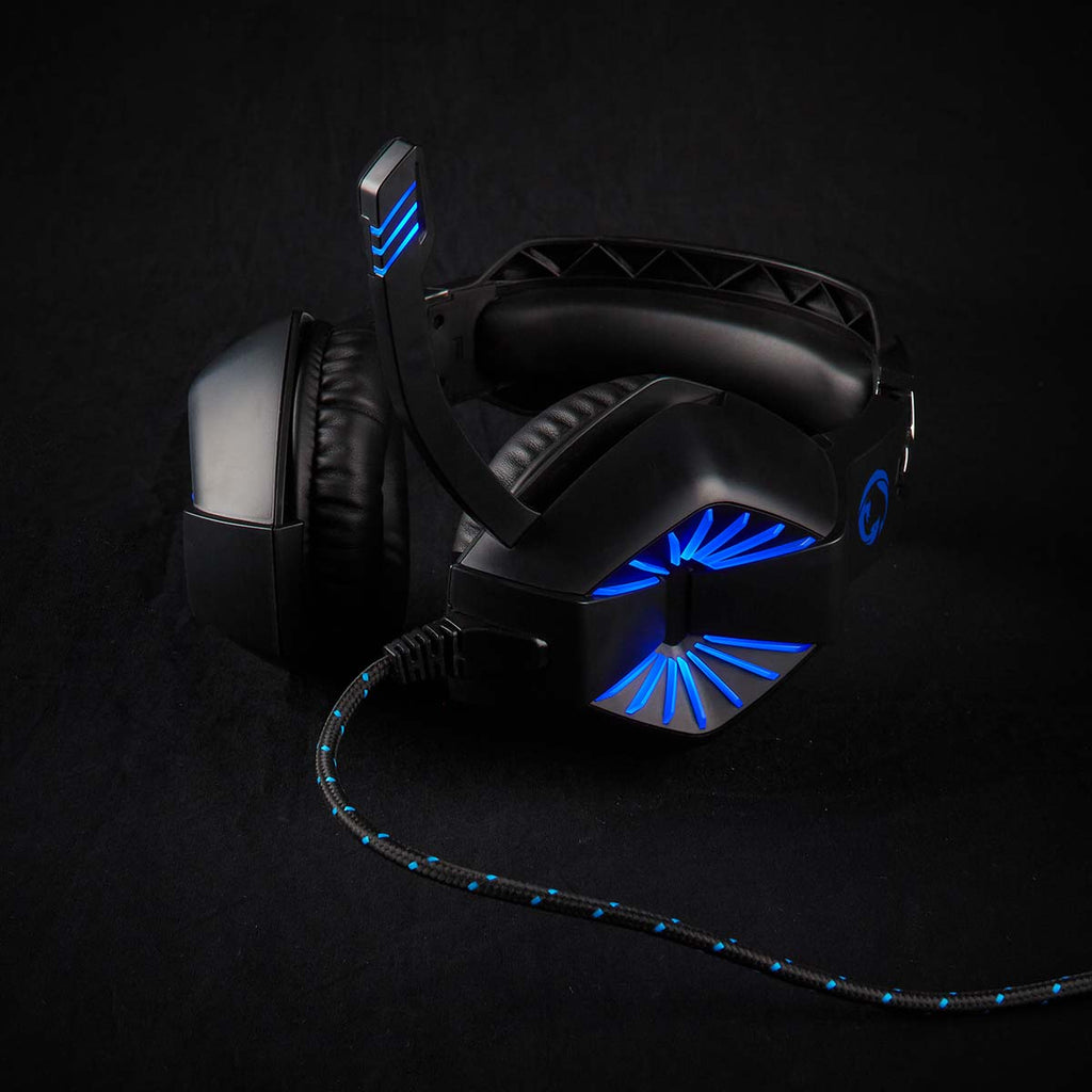 Gaming Headset | Teljes Fület Befedő Kialakítás | Stereo | USB Type-A / 2x 3.5 mm | Felhajtható Mikrofon | 2.20 m | LED