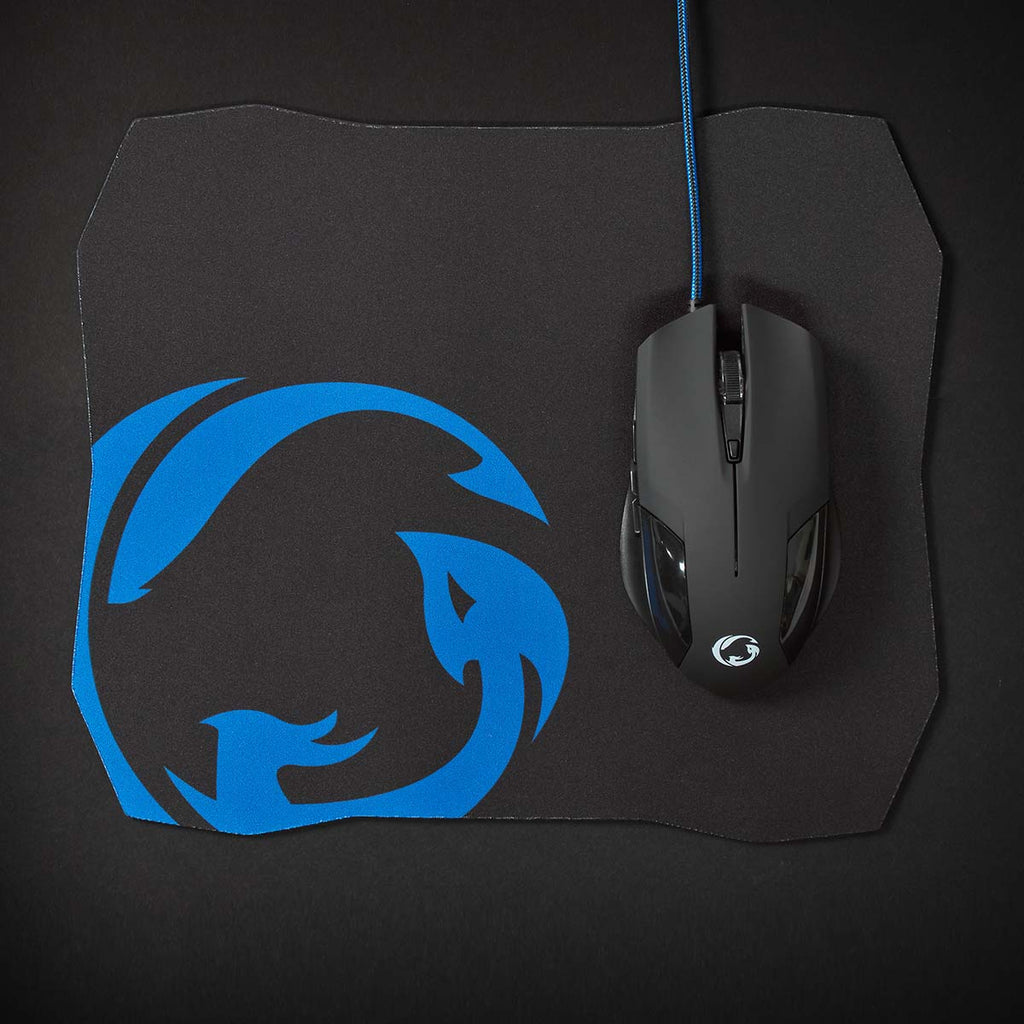 Gaming Mouse & Mouse Pad Set | Vezetékes | DPI_ 1200 / 2400 / 4800 / 7200 dpi | Állítható DPI | Gombok száma: 6 | Programozható gombok | Jobbkezes | 1.50 m | Világítás Nélkül