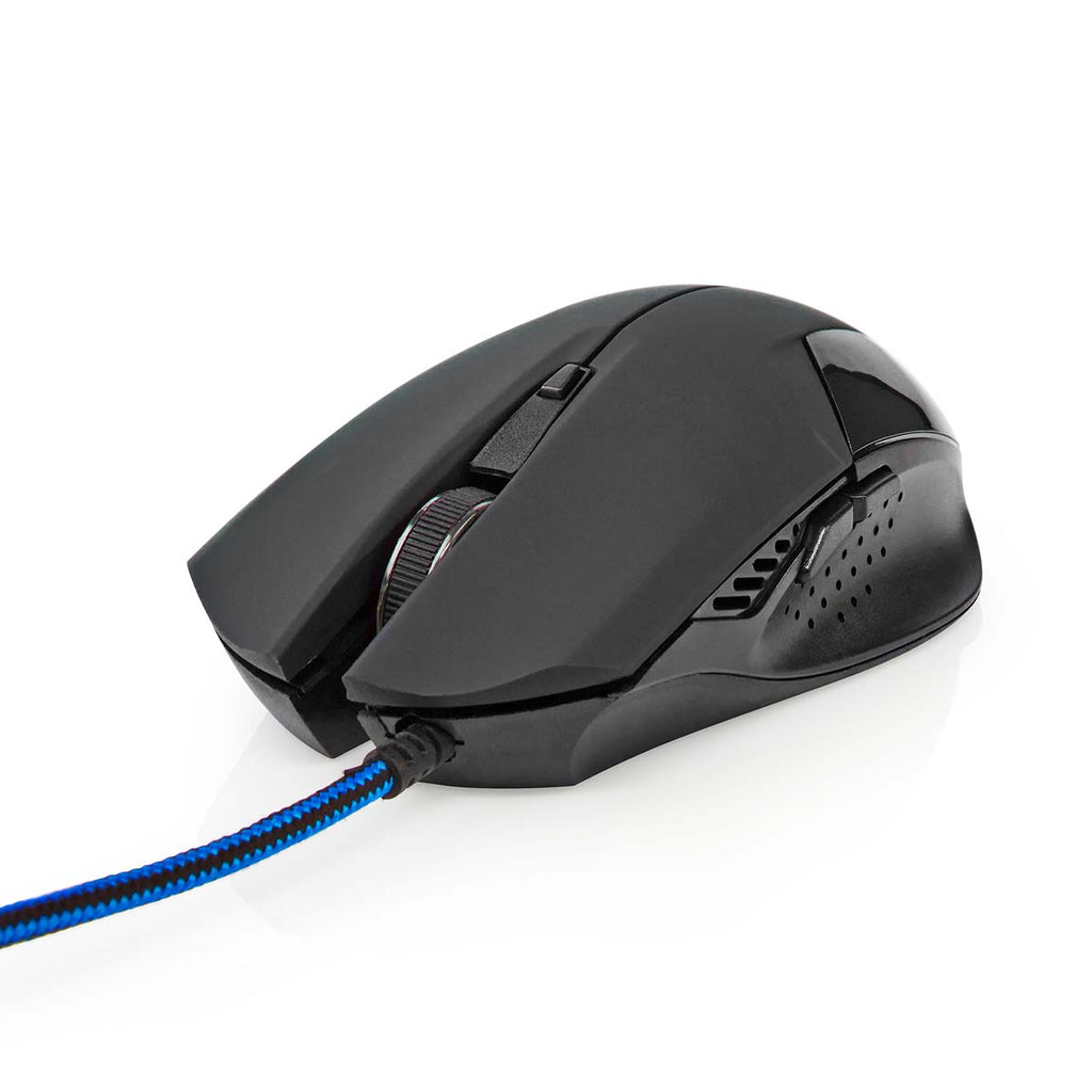 Gaming Mouse | Vezetékes | DPI_ 1200 / 2400 / 4800 / 7200 dpi | Állítható DPI | Gombok száma: 6 | Programozható gombok | Jobbkezes | 1.50 m | Világítás Nélkül