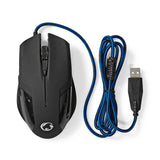 Gaming Mouse | Vezetékes | DPI_ 1200 / 2400 / 4800 / 7200 dpi | Állítható DPI | Gombok száma: 6 | Programozható gombok | Jobbkezes | 1.50 m | Világítás Nélkül