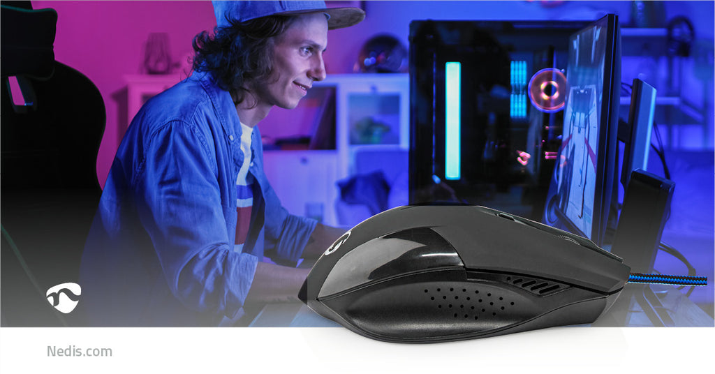 Gaming Mouse | Vezetékes | DPI_ 1200 / 2400 / 4800 / 7200 dpi | Állítható DPI | Gombok száma: 6 | Programozható gombok | Jobbkezes | 1.50 m | Világítás Nélkül
