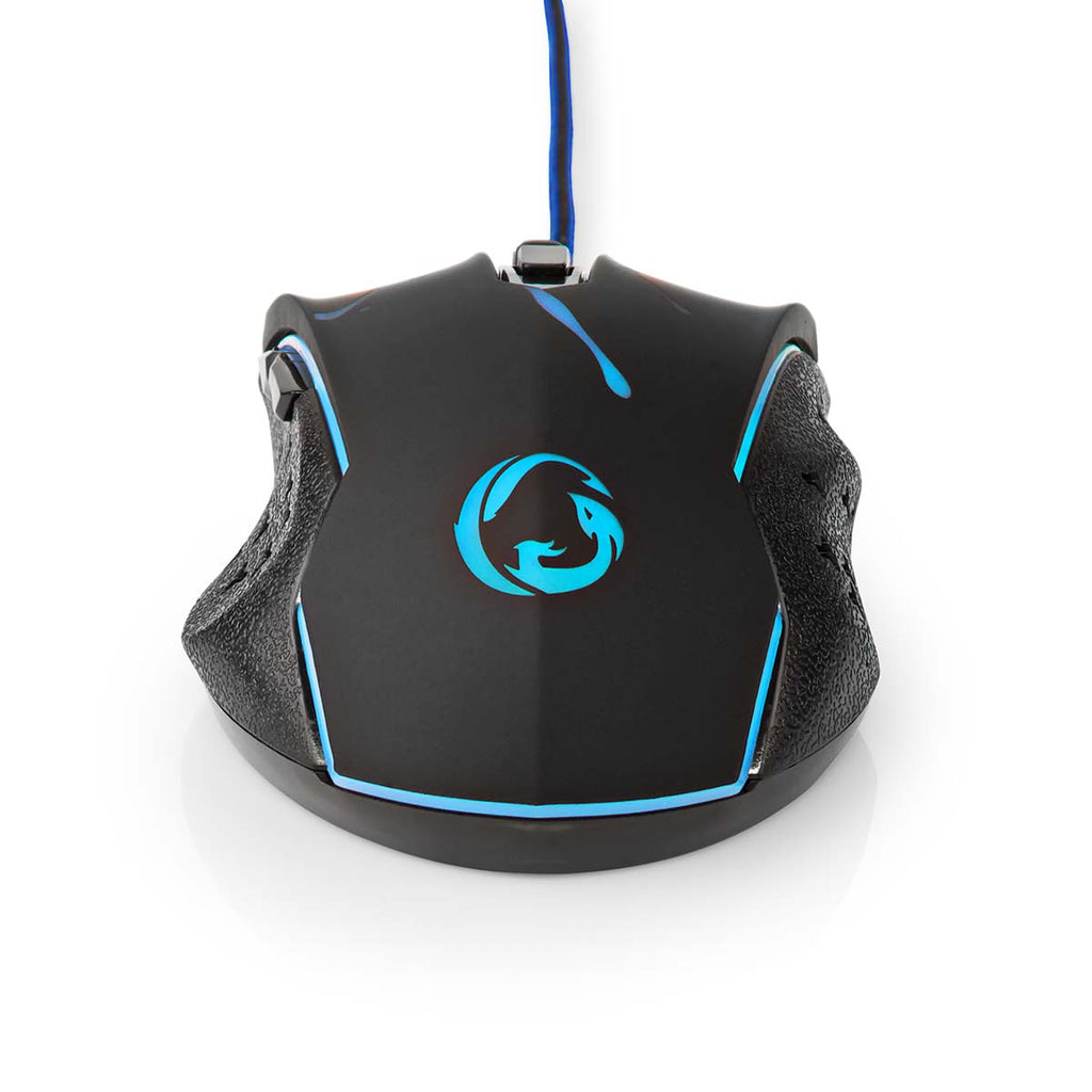 Gaming Mouse | Vezetékes | DPI_ 1200 / 1800 / 2400 / 3600 dpi | Állítható DPI | Gombok száma: 6 | Programozható gombok | Jobbkezes | 1.50 m | LED