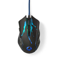 Gaming Mouse | Vezetékes | DPI_ 1200 / 1800 / 2400 / 3600 dpi | Állítható DPI | Gombok száma: 6 | Programozható gombok | Jobbkezes | 1.50 m | LED