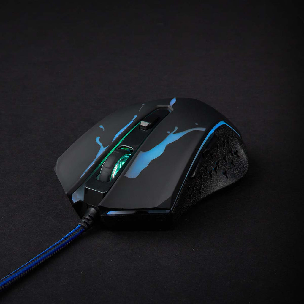 Gaming Mouse | Vezetékes | DPI_ 1200 / 1800 / 2400 / 3600 dpi | Állítható DPI | Gombok száma: 6 | Programozható gombok | Jobbkezes | 1.50 m | LED