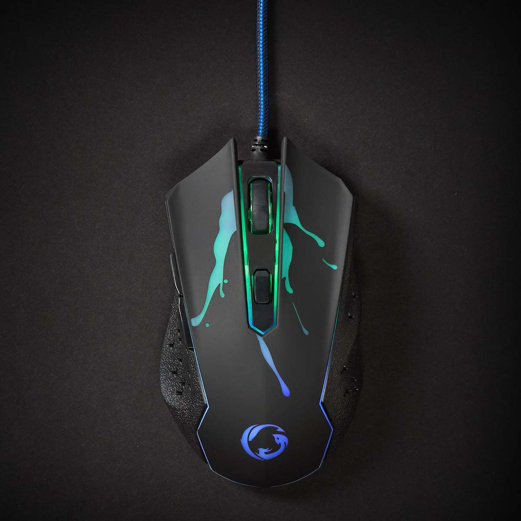 Gaming Mouse | Vezetékes | DPI_ 1200 / 1800 / 2400 / 3600 dpi | Állítható DPI | Gombok száma: 6 | Programozható gombok | Jobbkezes | 1.50 m | LED