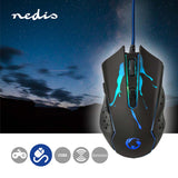 Gaming Mouse | Vezetékes | DPI_ 1200 / 1800 / 2400 / 3600 dpi | Állítható DPI | Gombok száma: 6 | Programozható gombok | Jobbkezes | 1.50 m | LED