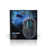 Gaming Mouse | Vezetékes | DPI_ 1200 / 1800 / 2400 / 3600 dpi | Állítható DPI | Gombok száma: 6 | Programozható gombok | Jobbkezes | 1.50 m | LED