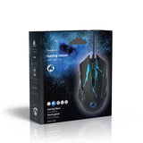 Gaming Mouse | Vezetékes | DPI_ 1200 / 1800 / 2400 / 3600 dpi | Állítható DPI | Gombok száma: 6 | Programozható gombok | Jobbkezes | 1.50 m | LED
