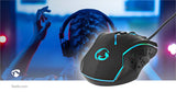 Gaming Mouse | Vezetékes | DPI_ 1200 / 1800 / 2400 / 3600 dpi | Állítható DPI | Gombok száma: 6 | Programozható gombok | Jobbkezes | 1.50 m | LED