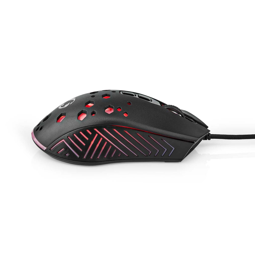Gaming Mouse | Vezetékes | DPI_ 800 / 1200 / 2400 / 3200 / 4800 / 7200 dpi | Állítható DPI | Gombok száma: 7 | Programozható gombok | Jobbkezes | 1.50 m | RGB