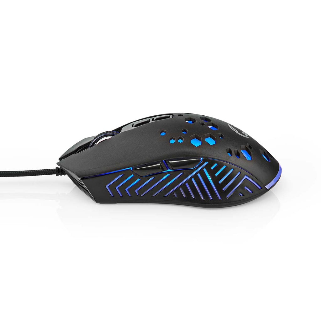 Gaming Mouse | Vezetékes | DPI_ 800 / 1200 / 2400 / 3200 / 4800 / 7200 dpi | Állítható DPI | Gombok száma: 7 | Programozható gombok | Jobbkezes | 1.50 m | RGB