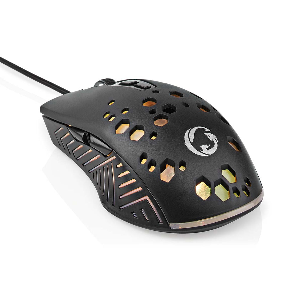 Gaming Mouse | Vezetékes | DPI_ 800 / 1200 / 2400 / 3200 / 4800 / 7200 dpi | Állítható DPI | Gombok száma: 7 | Programozható gombok | Jobbkezes | 1.50 m | RGB