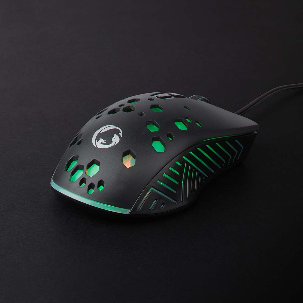 Gaming Mouse | Vezetékes | DPI_ 800 / 1200 / 2400 / 3200 / 4800 / 7200 dpi | Állítható DPI | Gombok száma: 7 | Programozható gombok | Jobbkezes | 1.50 m | RGB