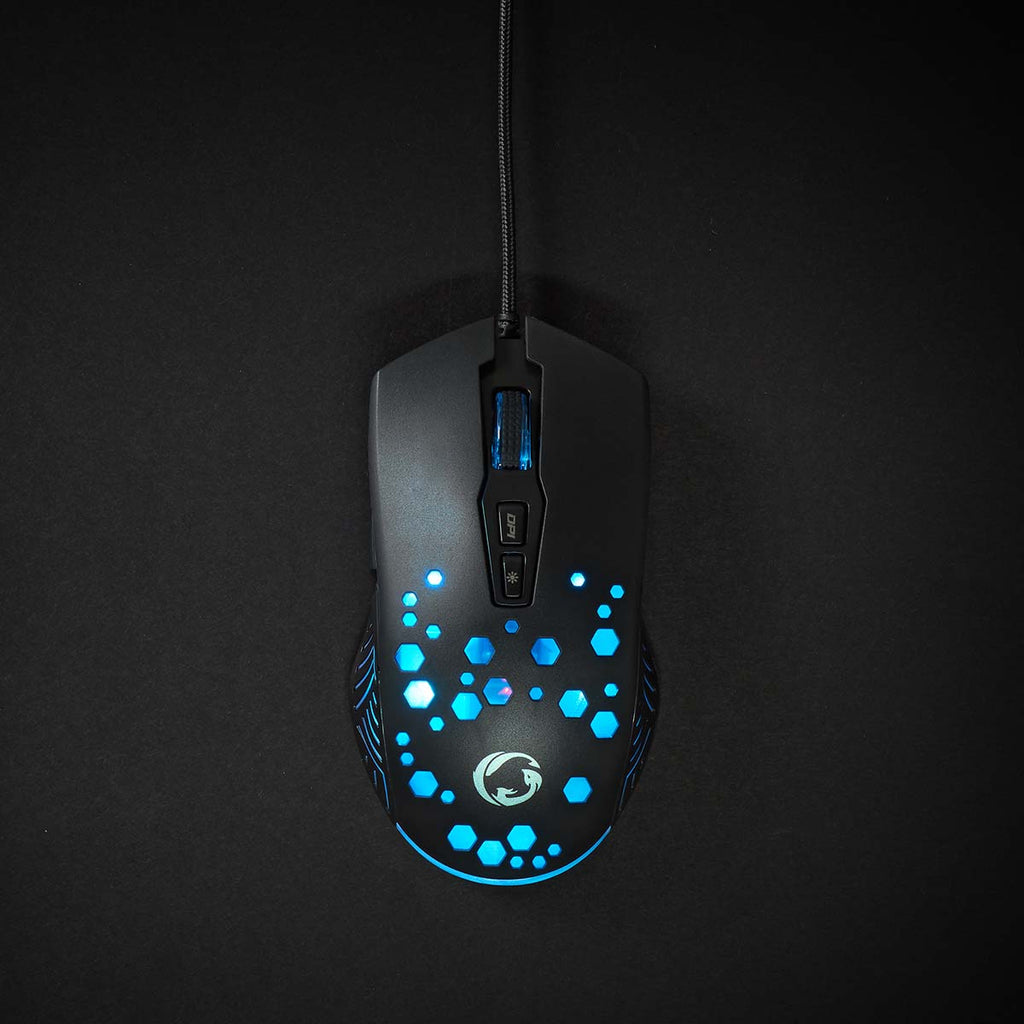 Gaming Mouse | Vezetékes | DPI_ 800 / 1200 / 2400 / 3200 / 4800 / 7200 dpi | Állítható DPI | Gombok száma: 7 | Programozható gombok | Jobbkezes | 1.50 m | RGB