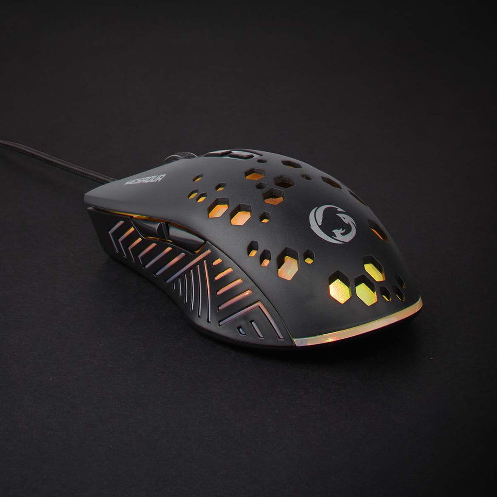 Gaming Mouse | Vezetékes | DPI_ 800 / 1200 / 2400 / 3200 / 4800 / 7200 dpi | Állítható DPI | Gombok száma: 7 | Programozható gombok | Jobbkezes | 1.50 m | RGB
