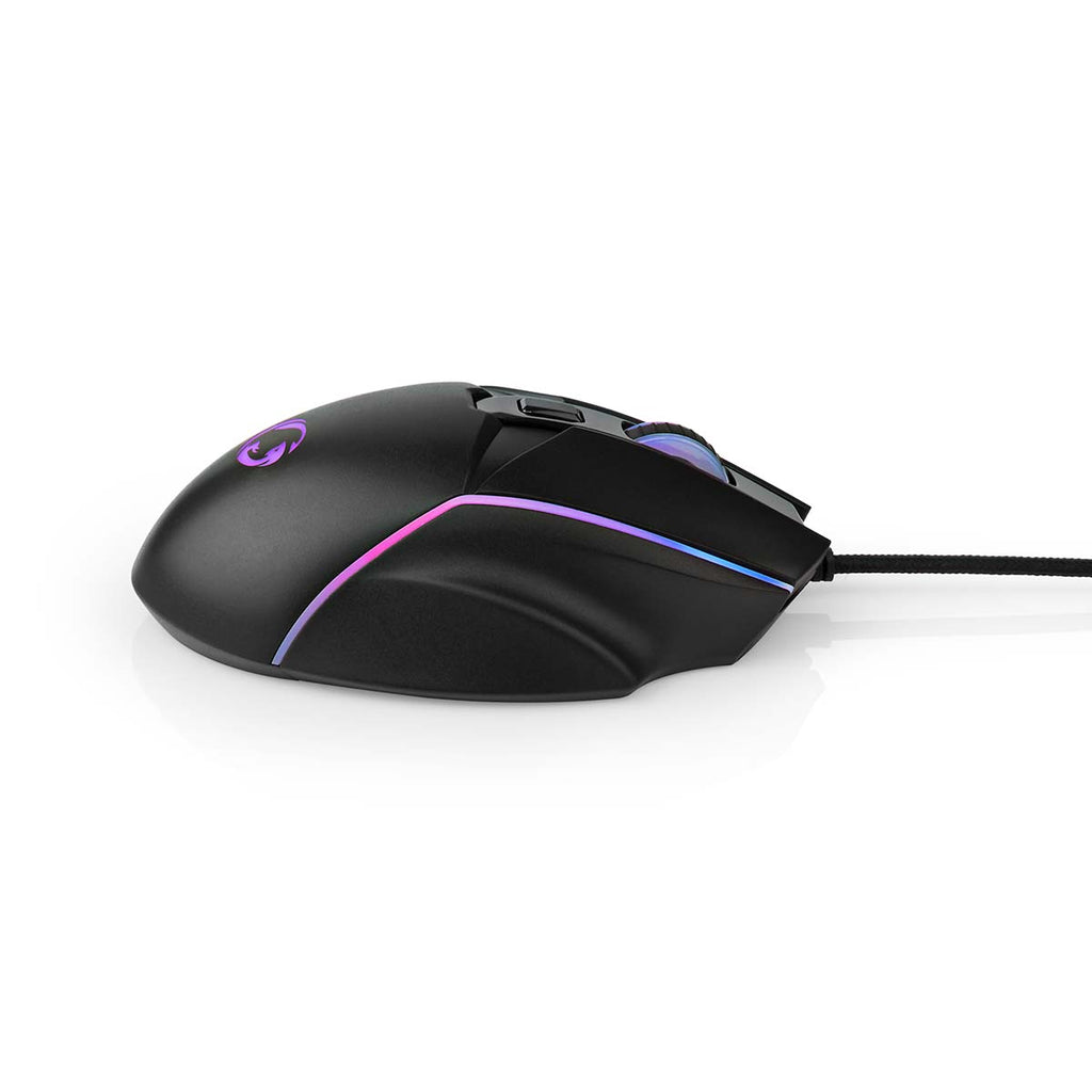 Gaming Mouse | Vezetékes | DPI_ 800 / 1200 / 2400 / 3200 / 4800 / 7200 dpi | Állítható DPI | Gombok száma: 6 | Programozható gombok | Jobbkezes | 1.50 m | LED