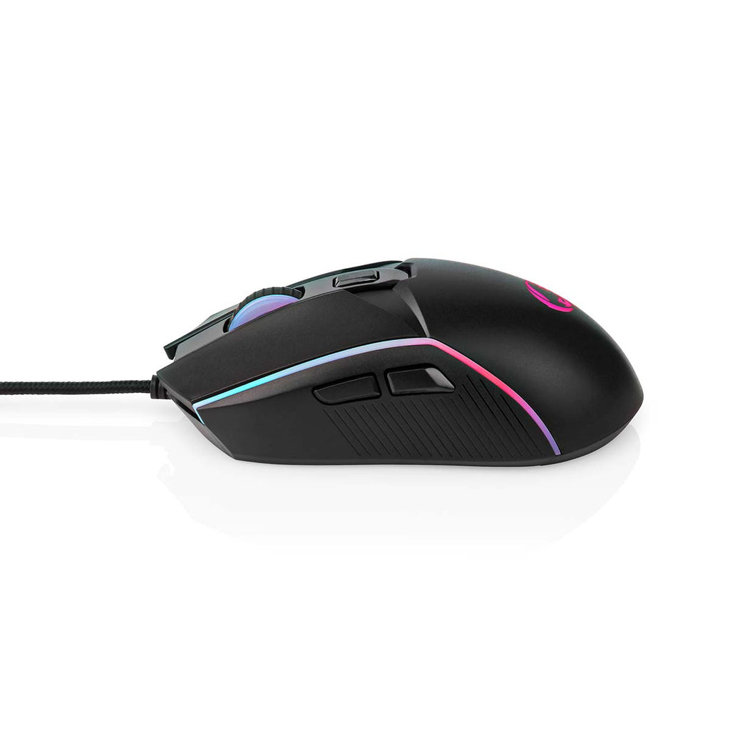 Gaming Mouse | Vezetékes | DPI_ 800 / 1200 / 2400 / 3200 / 4800 / 7200 dpi | Állítható DPI | Gombok száma: 6 | Programozható gombok | Jobbkezes | 1.50 m | LED